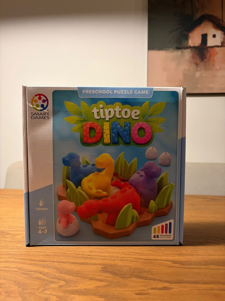 De doos van Tiptoe Dino: een puzzelspel voor 1 speler van 4 tot 7 jaar, met 48 opdrachten